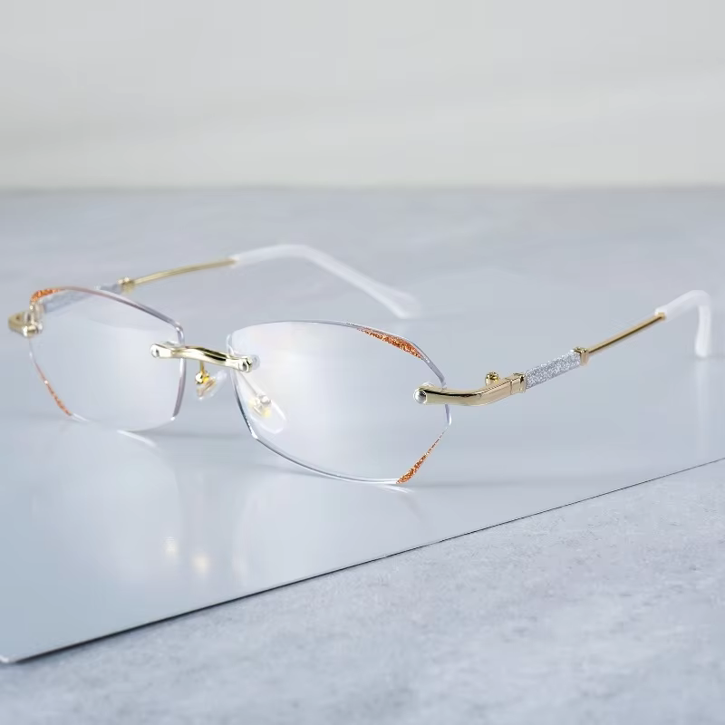 Anti Blue Light Reading Glasses for Women Frameless Ultra-light