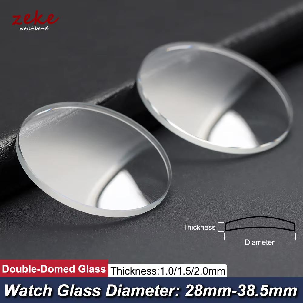 Double-Domed Tempered Glass Watch Crystal 28-38mm Sizes