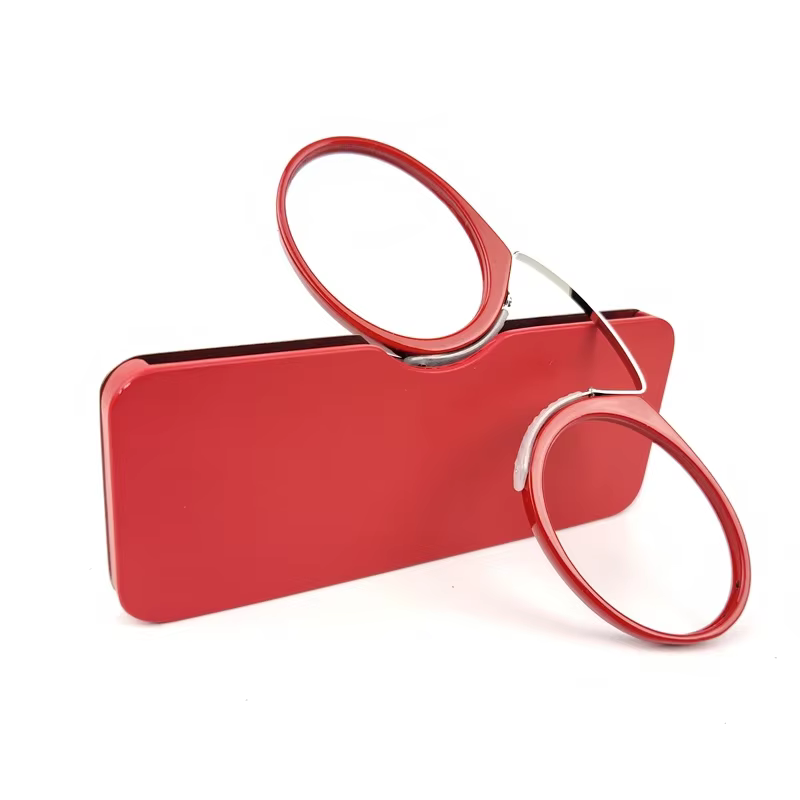 Clip Nose Mini Reading Glasses Unisex Oval Style