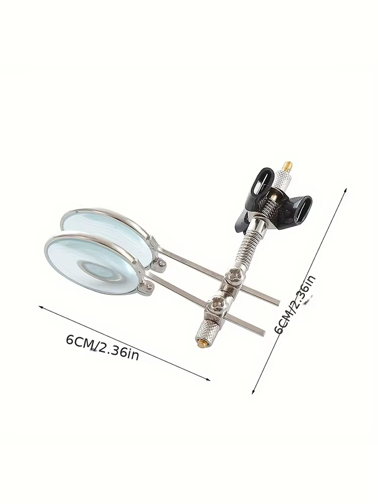 5X/10X Dual Adjustable Clip-On Magnifying Glasses for Precision Work