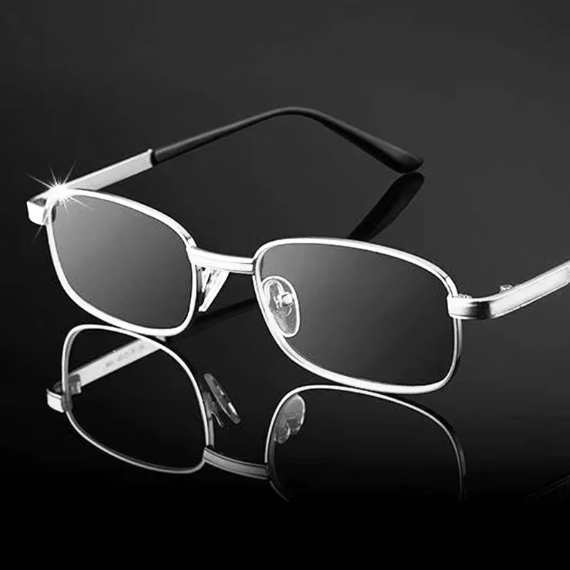 Unisex Full-Frame Alloy Reading Glasses Clear HD Lenses