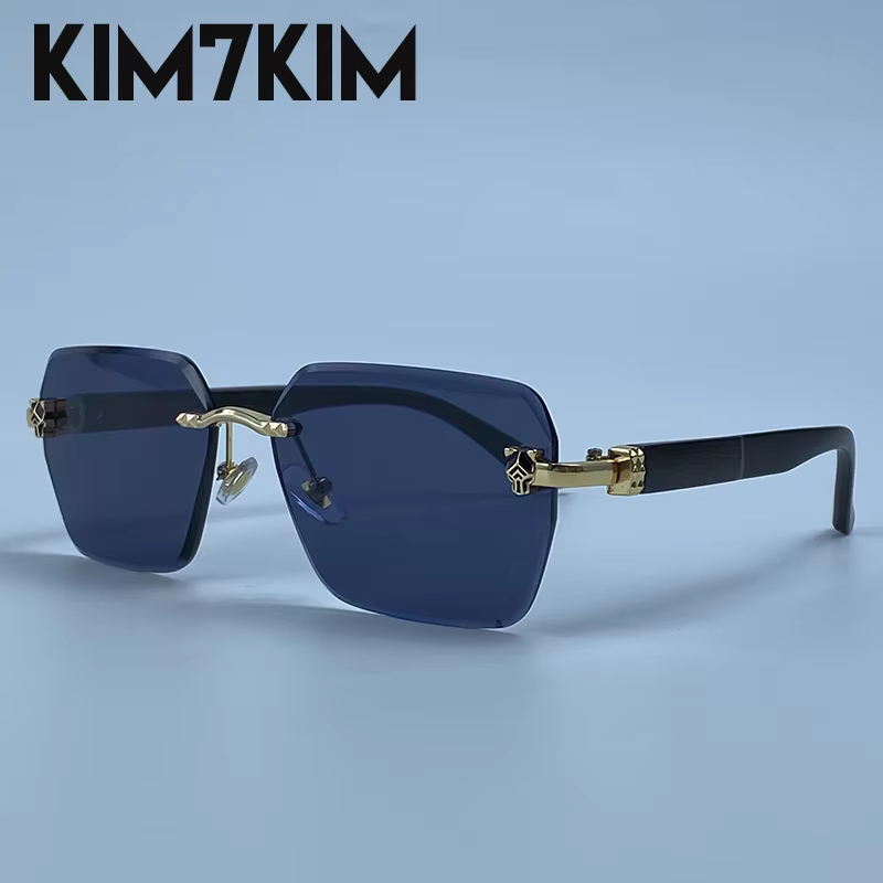 Square Rimless Photochromic Sunglasses for Men