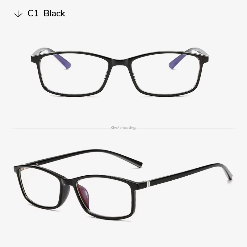 Toketorism Rectangle Reading Glasses with Anti-Blue Lenses