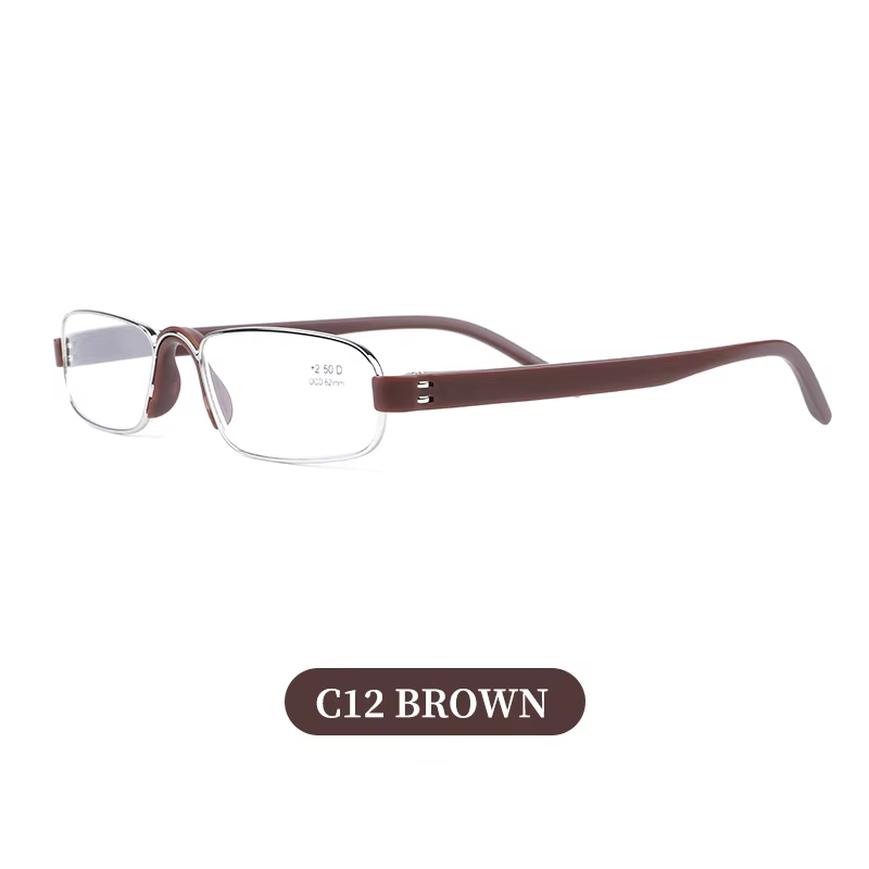 Guanhao Transparent Oval Reading Glasses for Men & Women