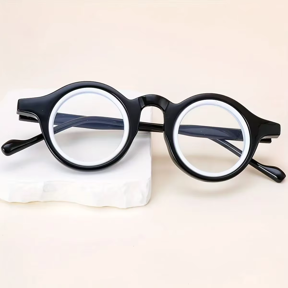 Round Reading Glasses +1.0 to +4.0 with Blue Light Filter