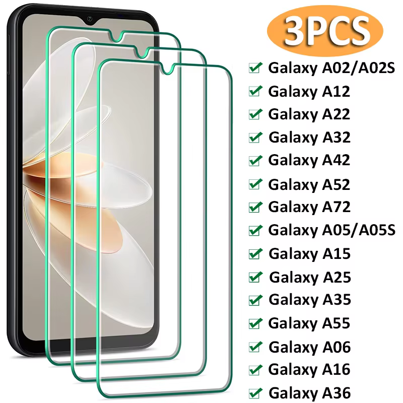 3PCS Tempered Glass Screen Protector for Samsung Galaxy A Series