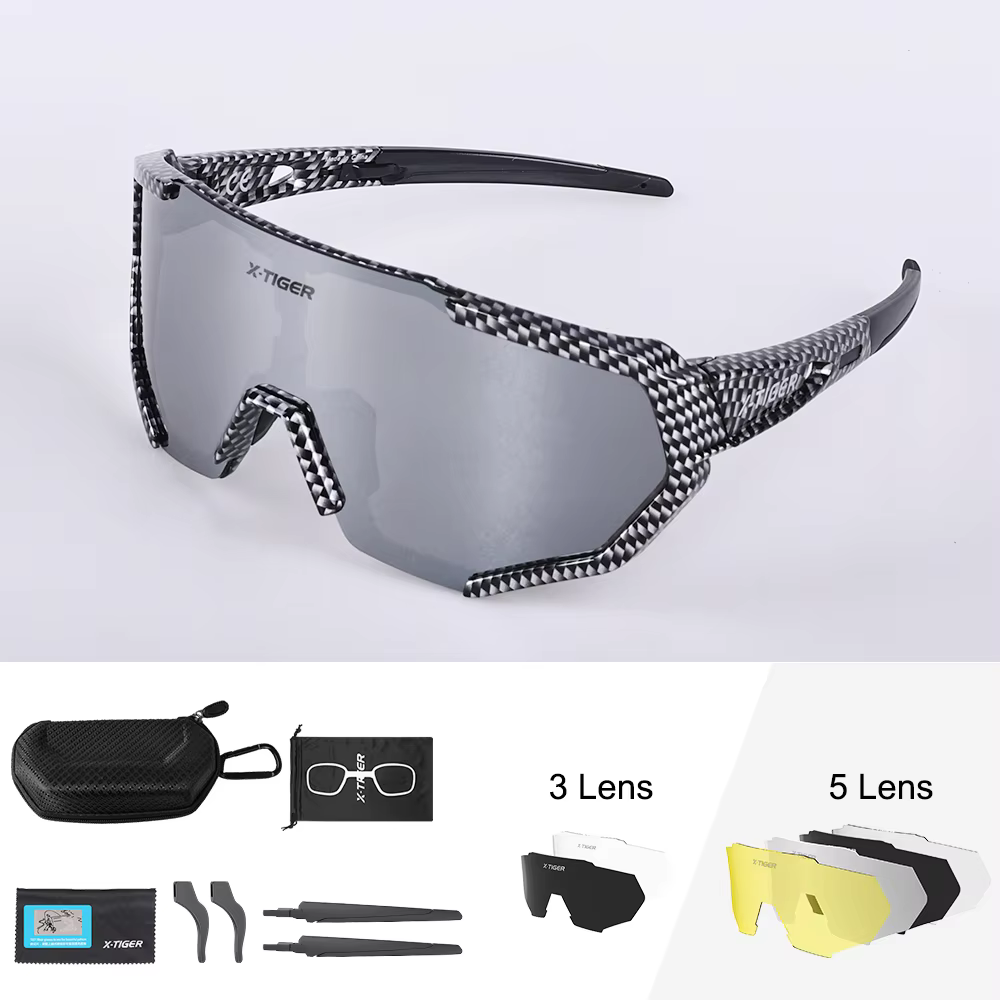 X-TIGER Cycling Sunglasses with 3 or 5 Lens Options