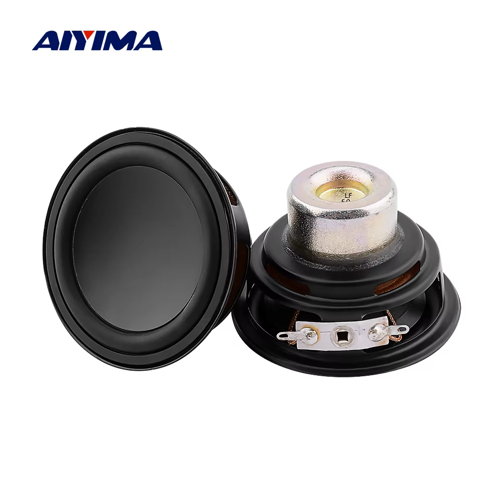 Aiyima 2.5 Inch Mid-Bass Speaker Duo 20W 6 Ohm Metal
