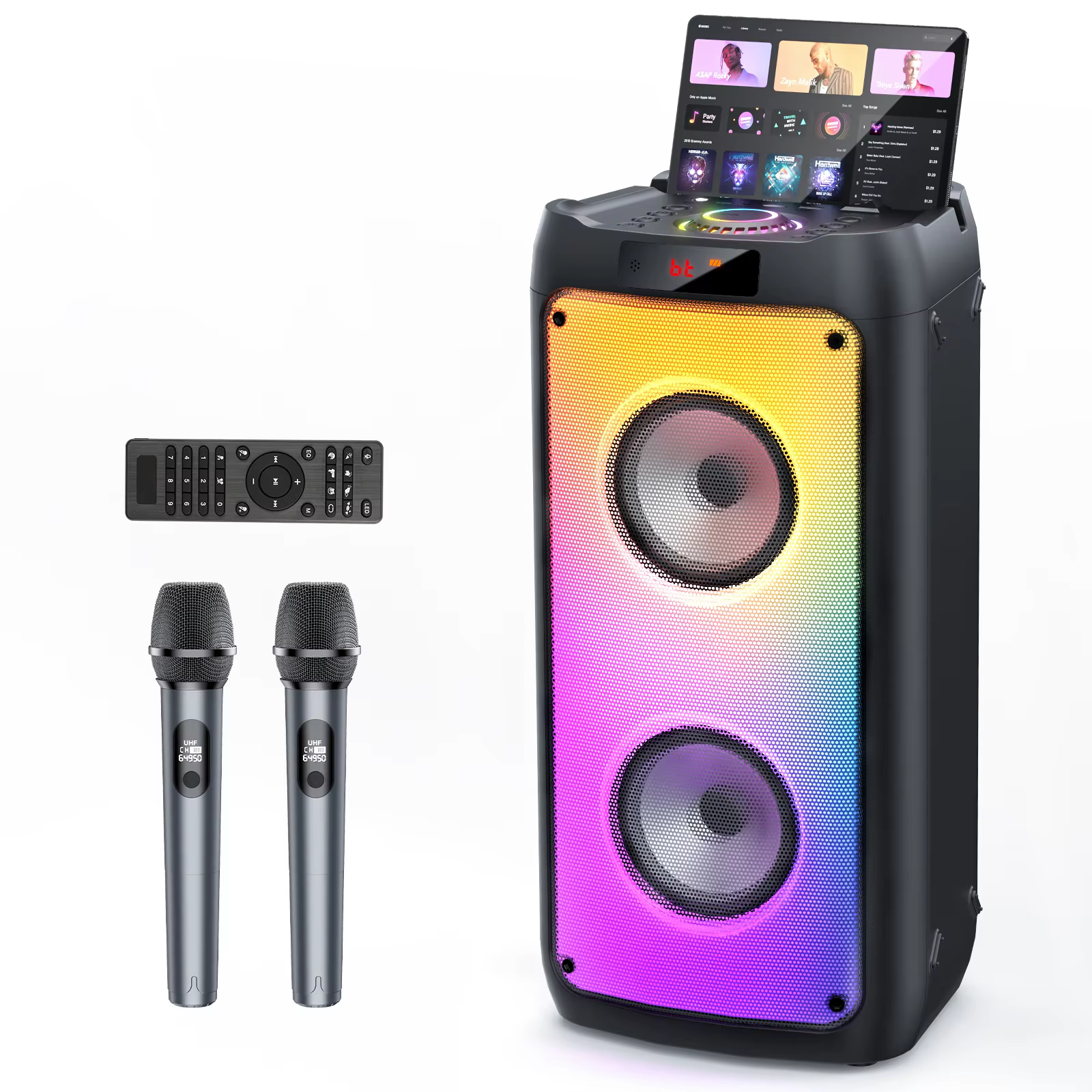 T10-T Wireless Bluetooth Karaoke Speaker with LED Light
