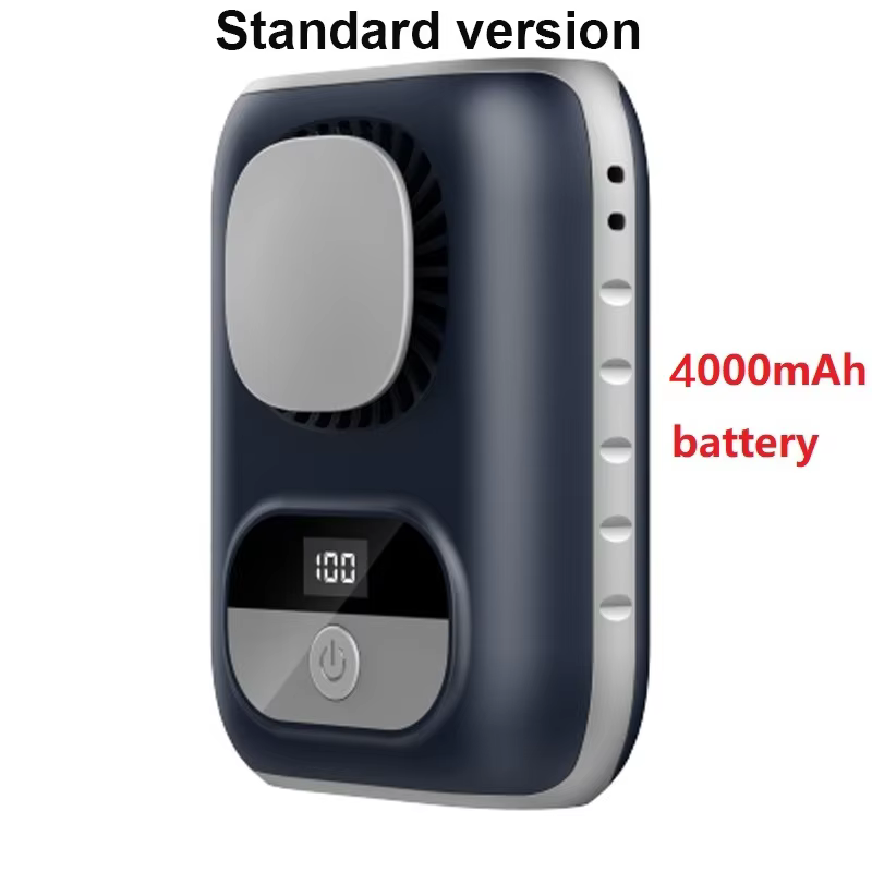 Portable Waist & Neck Fan 6000mAh Battery 5 Speeds LED Display