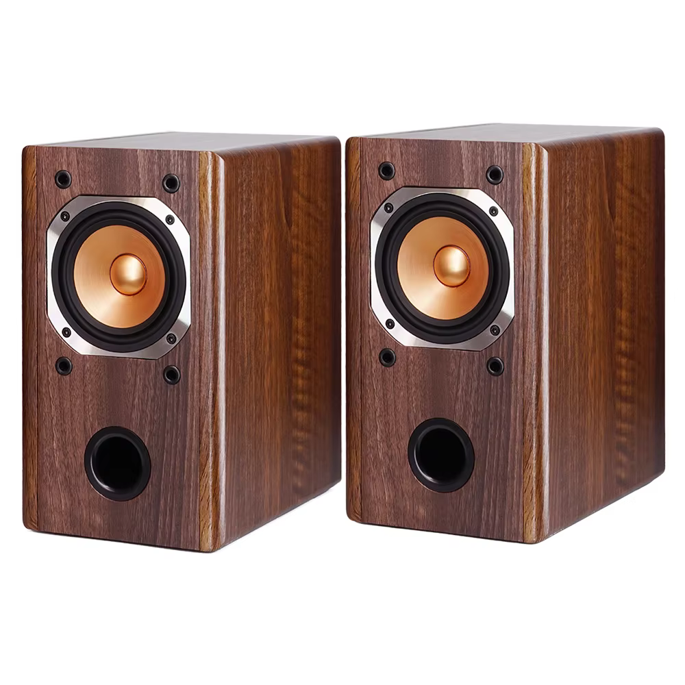 FR40 4-inch Passive Wood Bookshelf Speakers 45W Output