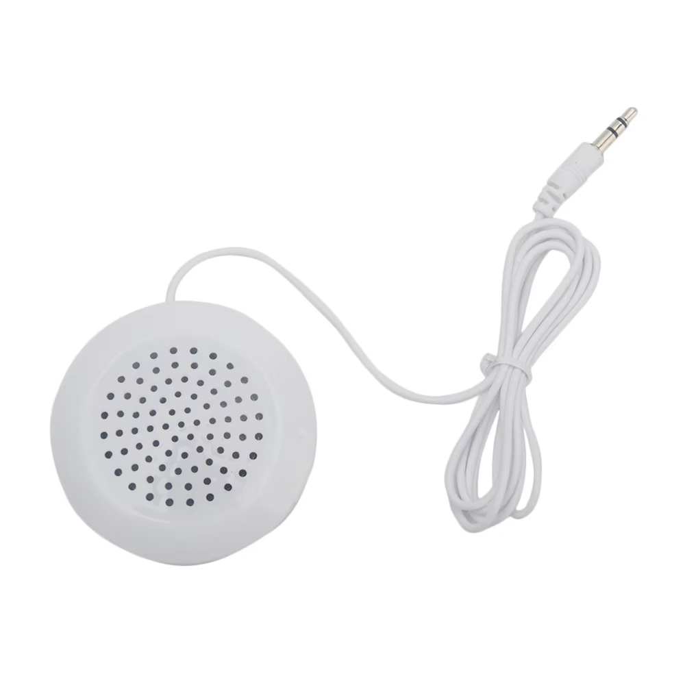Mini Wired Pillow Speaker with 3.5mm Jack, White