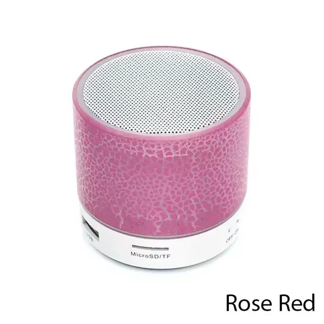 Portable Wireless Bluetooth Speaker with LED Lights and USB SD Card