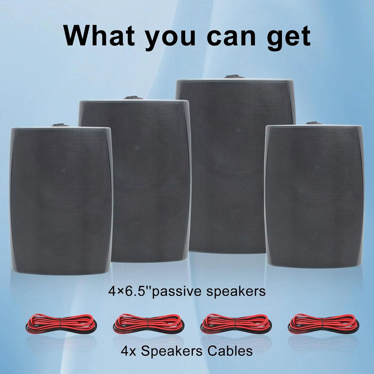 Herdio 6.5" 800W Waterproof Outdoor Passive Speakers 4PCS