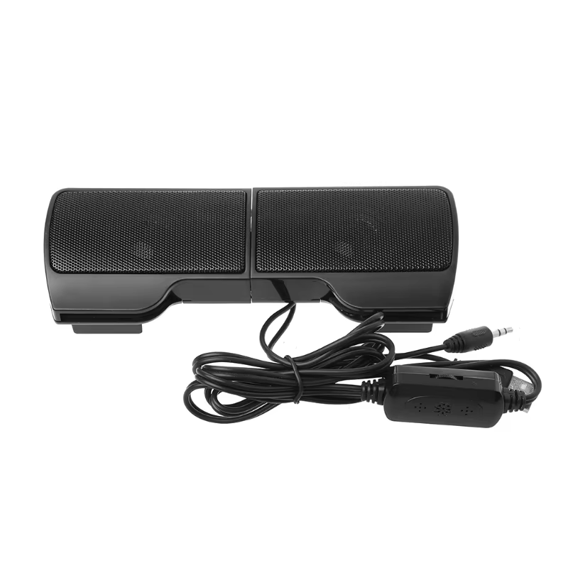 USB Wired Clip-On Stereo Speakers for Laptop