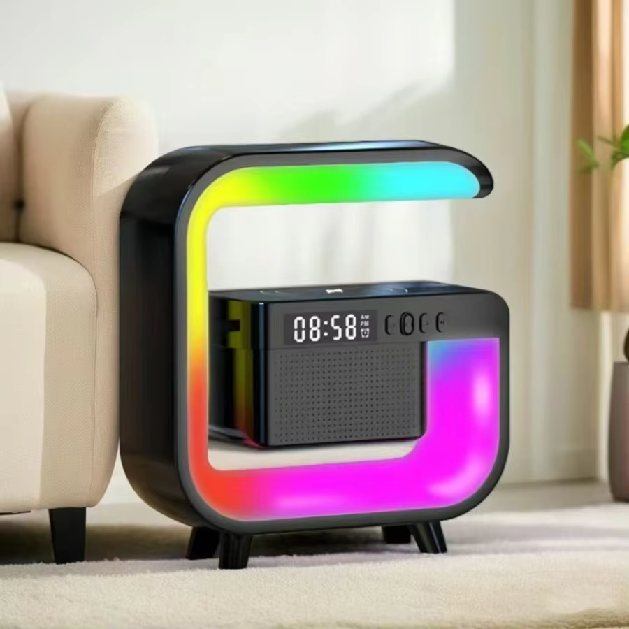 White Noise Bluetooth Speaker with Alarm Clock & Ambient Light