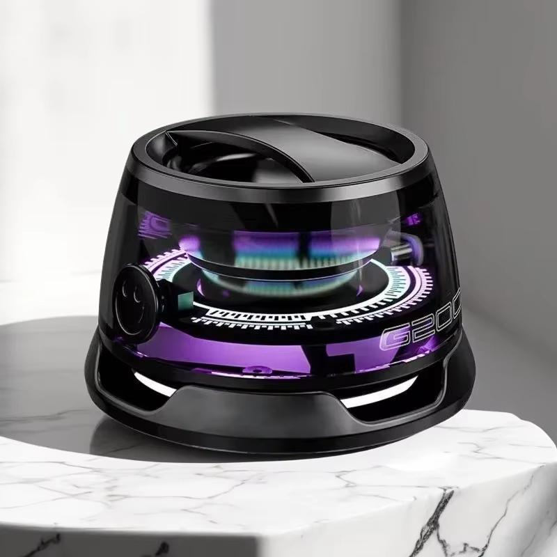 Portable Magnetic Bluetooth Speaker with RGB Light & Phone Stand