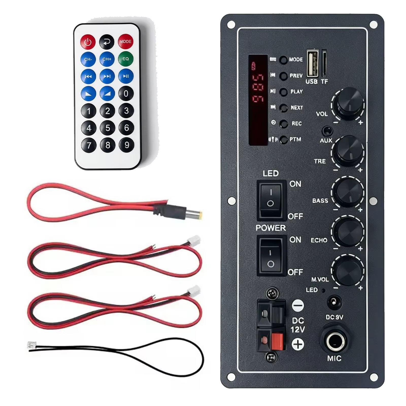 12V Bluetooth Decoder Board with Metal Speakers