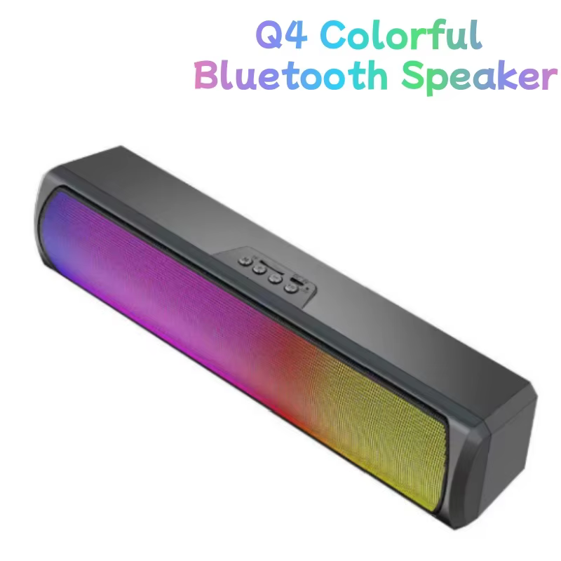 Q4 RGB Bluetooth Speaker with Powerful Bass and Stereo Sound