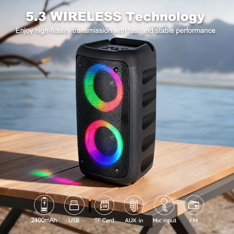 6000W Peak Portable Wireless Speaker with Subwoofer