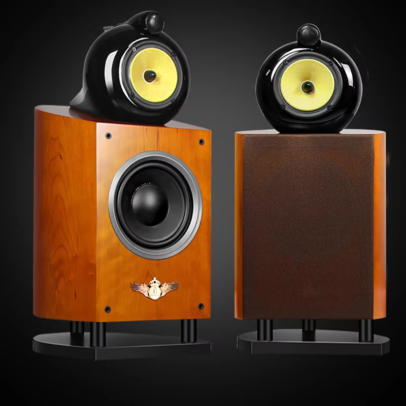 Balenald Nautilus 8-Inch Three-Way Wood Bookshelf Speaker