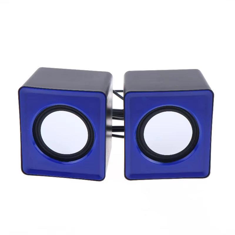 KOQZM Mini USB Wired Stereo PC Speakers with LED Light