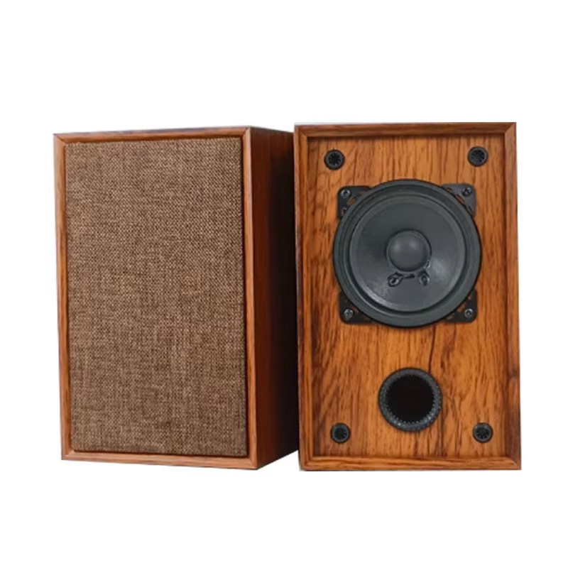 AOSIBAO 4-Inch Passive Full Range Wooden Speakers 4 Ohm 25W