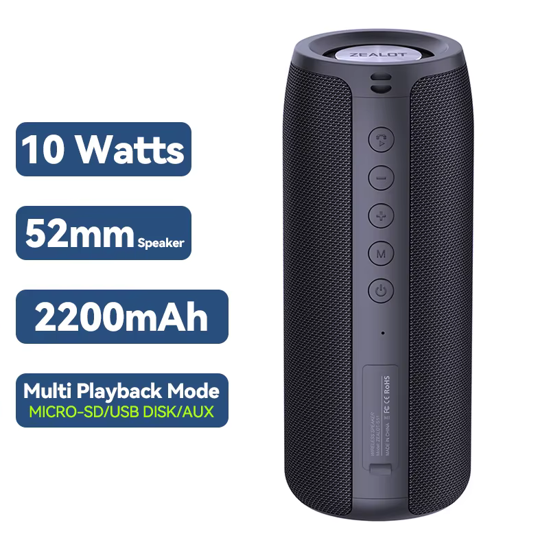 ZEALOT Wireless Bluetooth Speakers S51 & S53 Portable Bass
