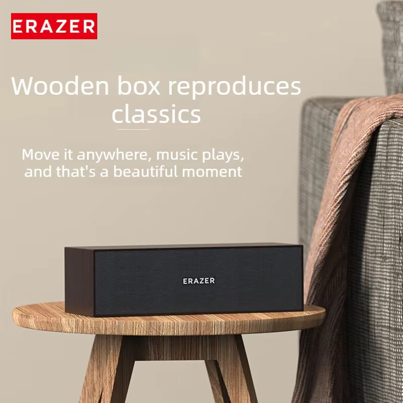 Lenovo ERAZER D01 Wooden Wired Bluetooth USB Speaker