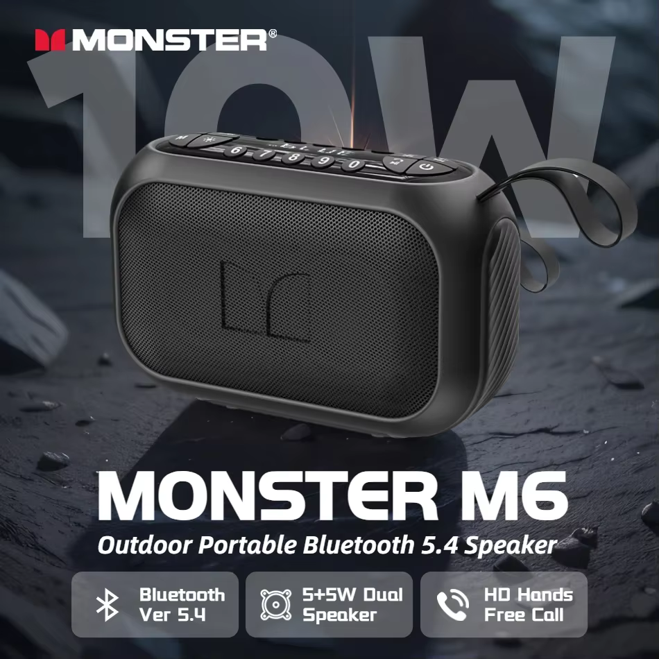 Monster M6 Outdoor Bluetooth Speaker with Dual Speakers