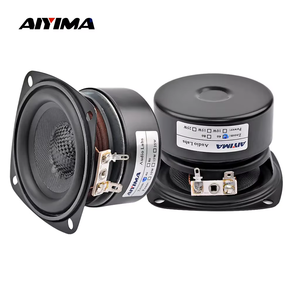 Aiyima 3 Inch Full Range 4/8 Ohm 20W Metal Speakers