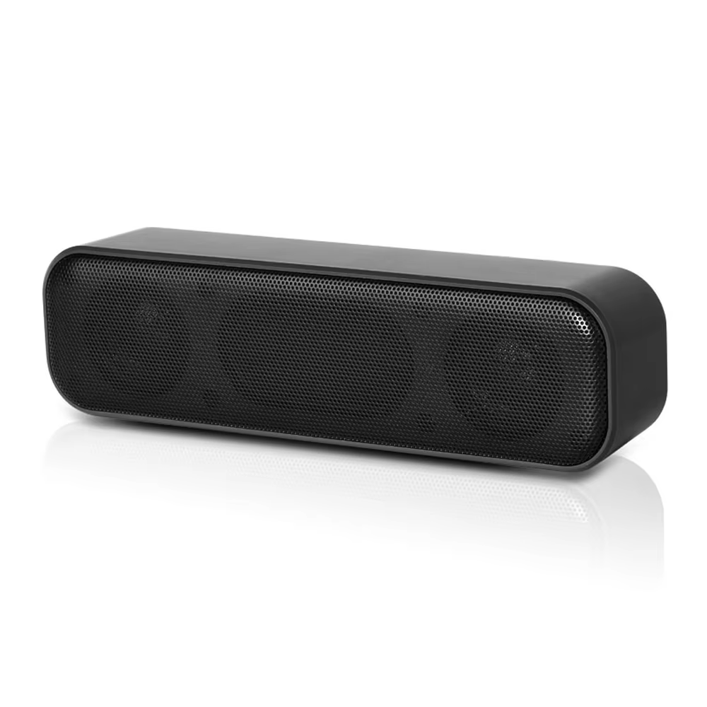 Portable USB Wired Soundbar Speaker with Dual Subwoofers