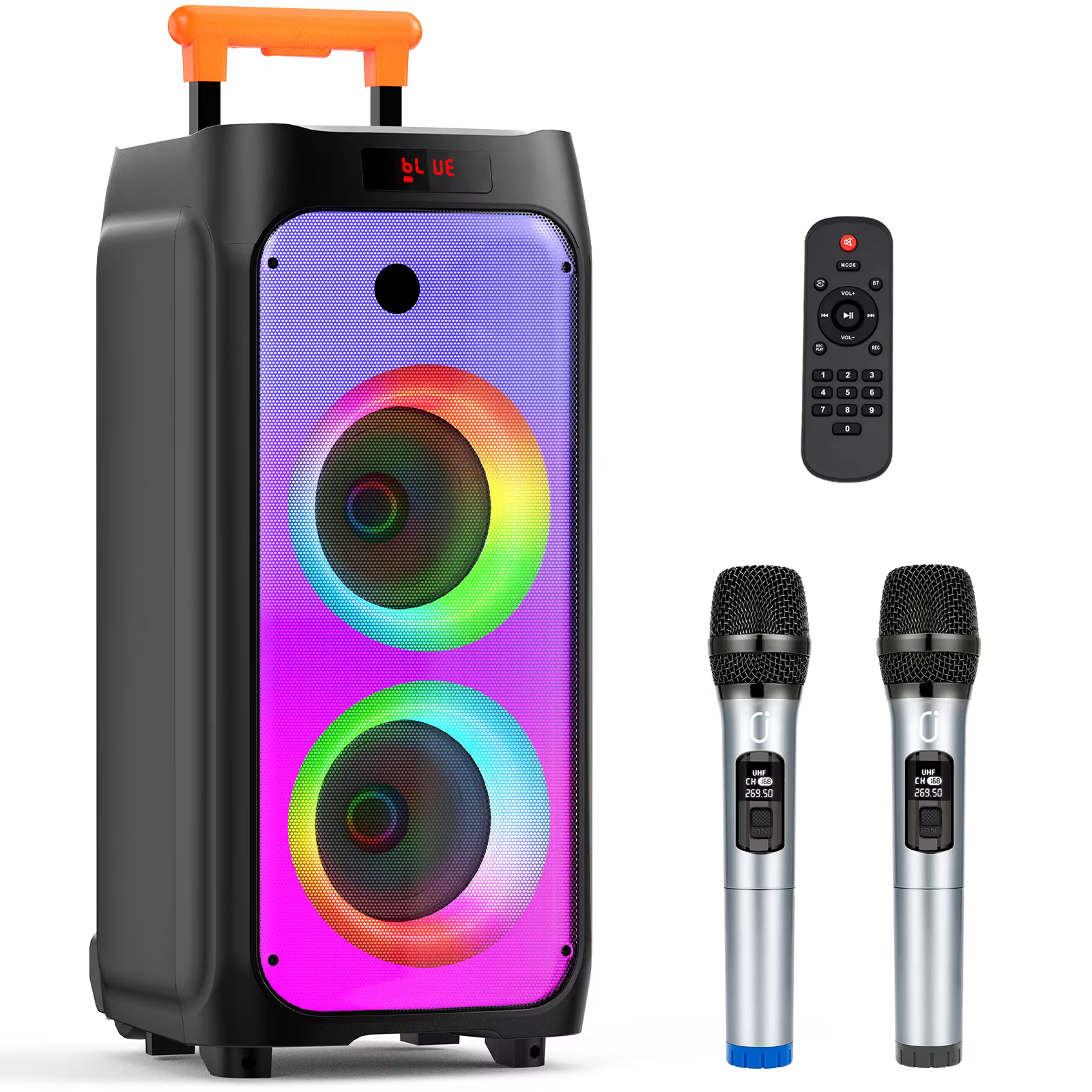 FanFun T8 Bluetooth Speaker with Wheels and Dual Mics