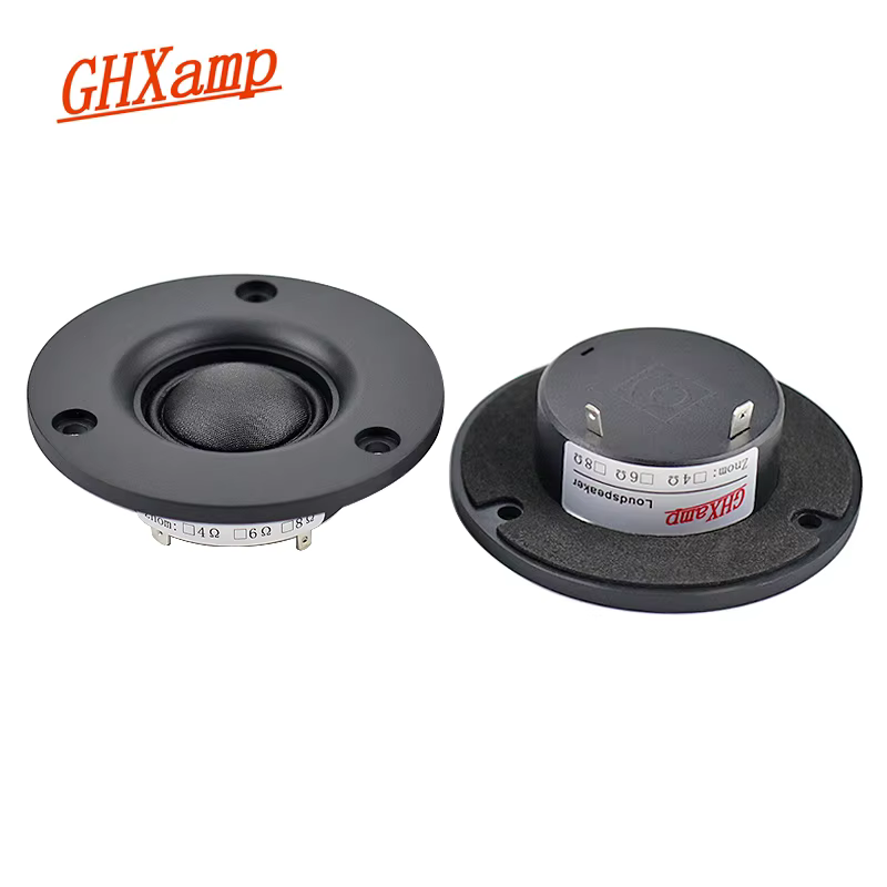 GHXAMP 3 Inch Dome Tweeter Speaker 4OHM 20W Silk Film 2PCS