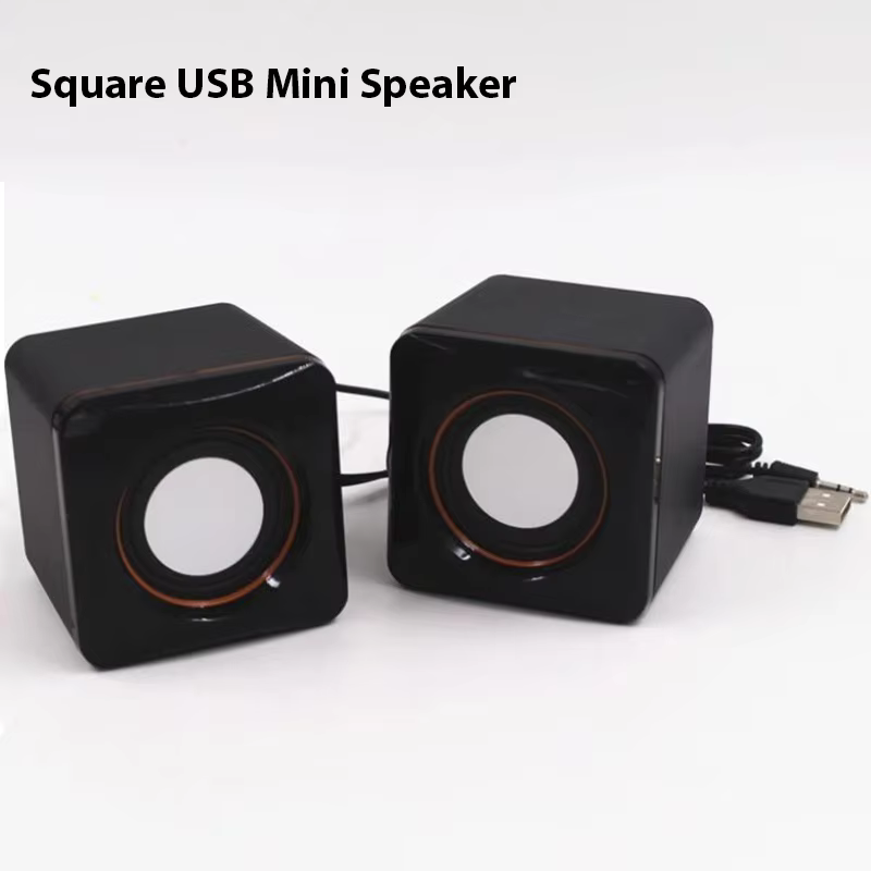 Square Mini USB Speaker for Laptop and Desktop Computers