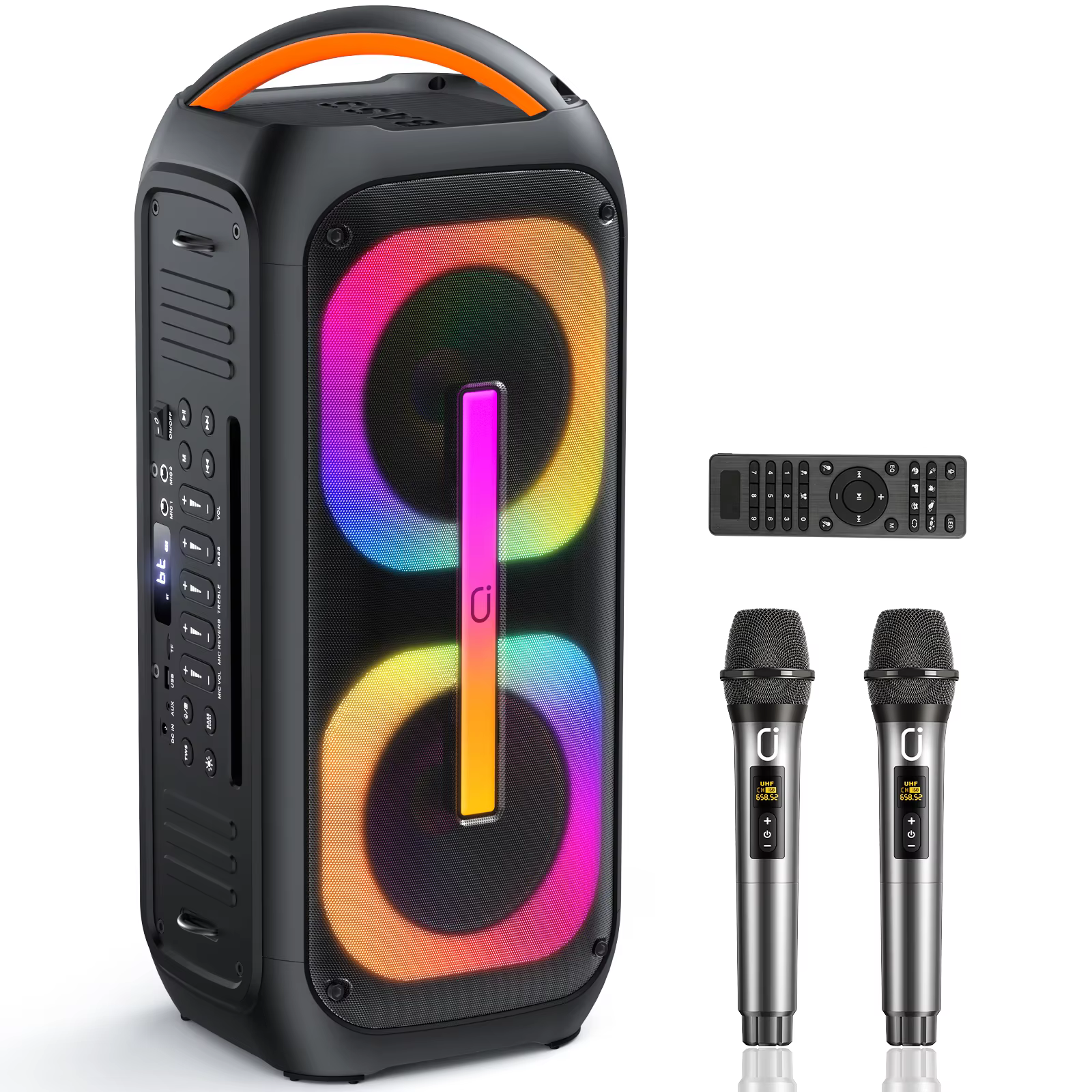 JYX Bluetooth Speaker with Dual 60W Subwoofers & Karaoke
