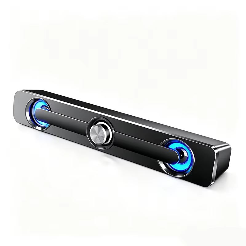 AyeBeau Wired USB Soundbar Speaker with Subwoofer