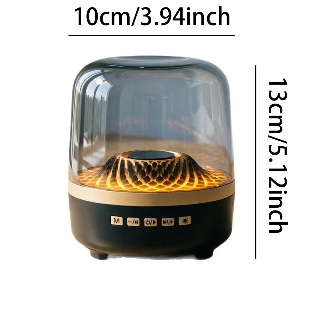 Transparent RGB Bluetooth Speaker with 360° Surround Sound