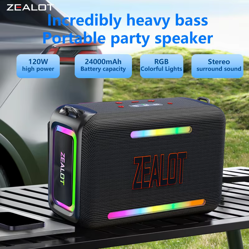 ZEALOT S95 120W Portable Bluetooth Speaker with RGB Light