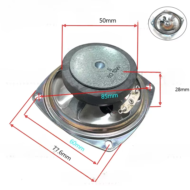 SOTAMIA 3 Inch 10W Waterproof Transparent Audio Speakers