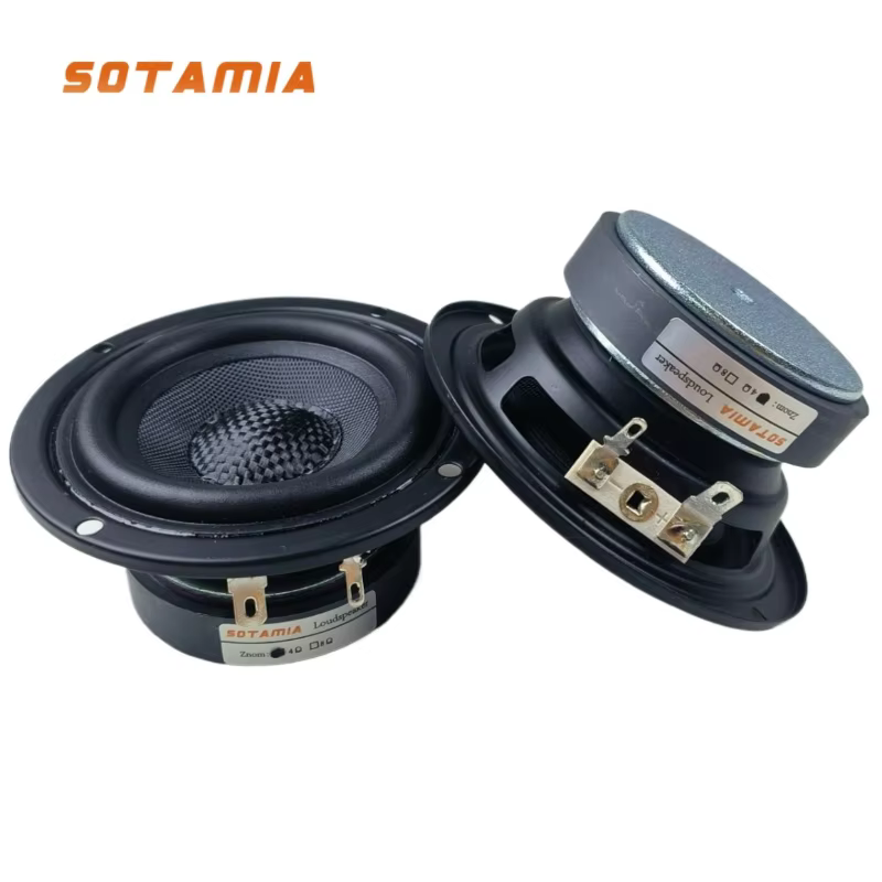 SOTAMIA 3.5 Inch Mid-Range 4-8 Ohm 20W Speakers Pair