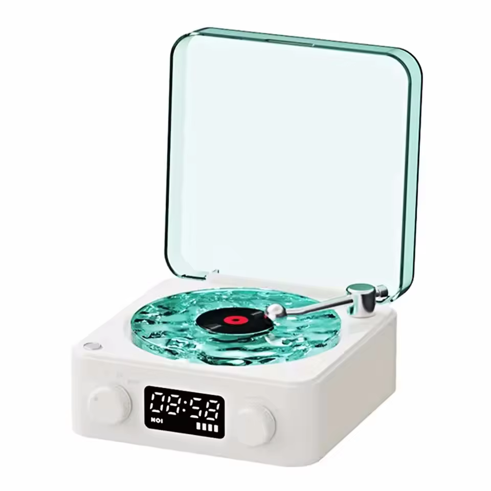 AyeBeau Portable Retro Bluetooth Speaker with Lamp