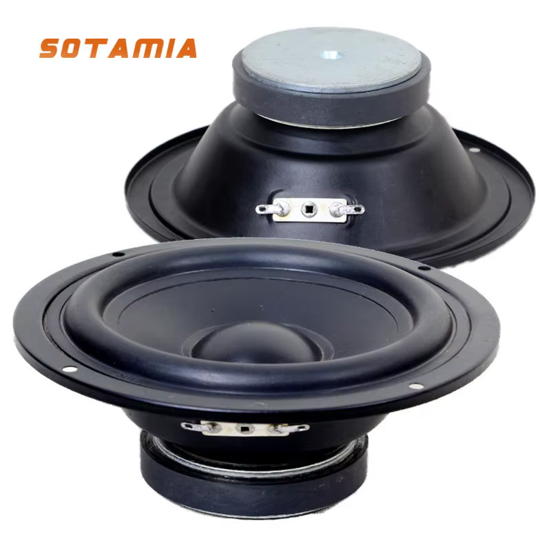 SOTAMIA 5-Inch Midrange Speaker 4/8 Ohm 30W PP Basin Pair