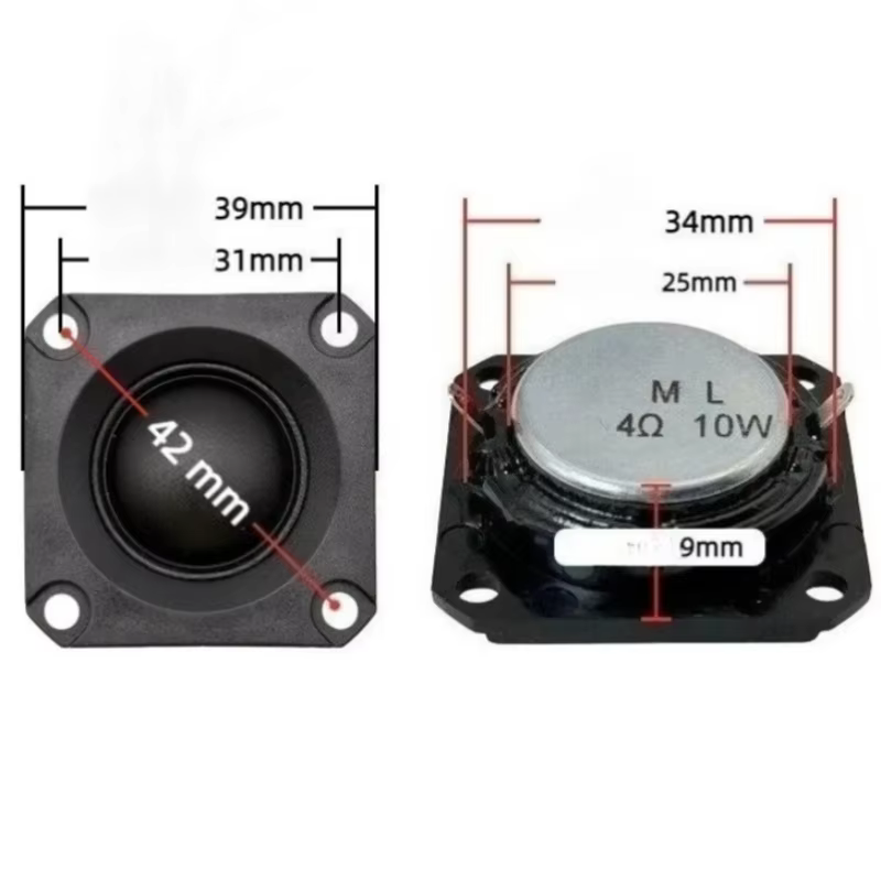 SOTAMIA 2Pcs 40mm 4 Ohm 10W Dome Tweeter Speakers