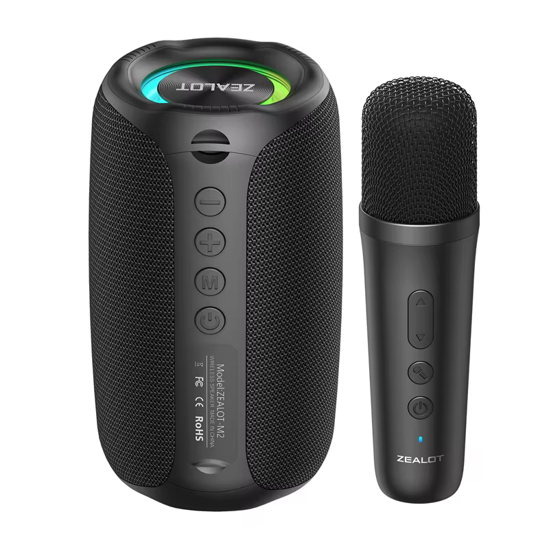 Zealot-M2 Portable Karaoke Bluetooth Speaker with Wireless Mic