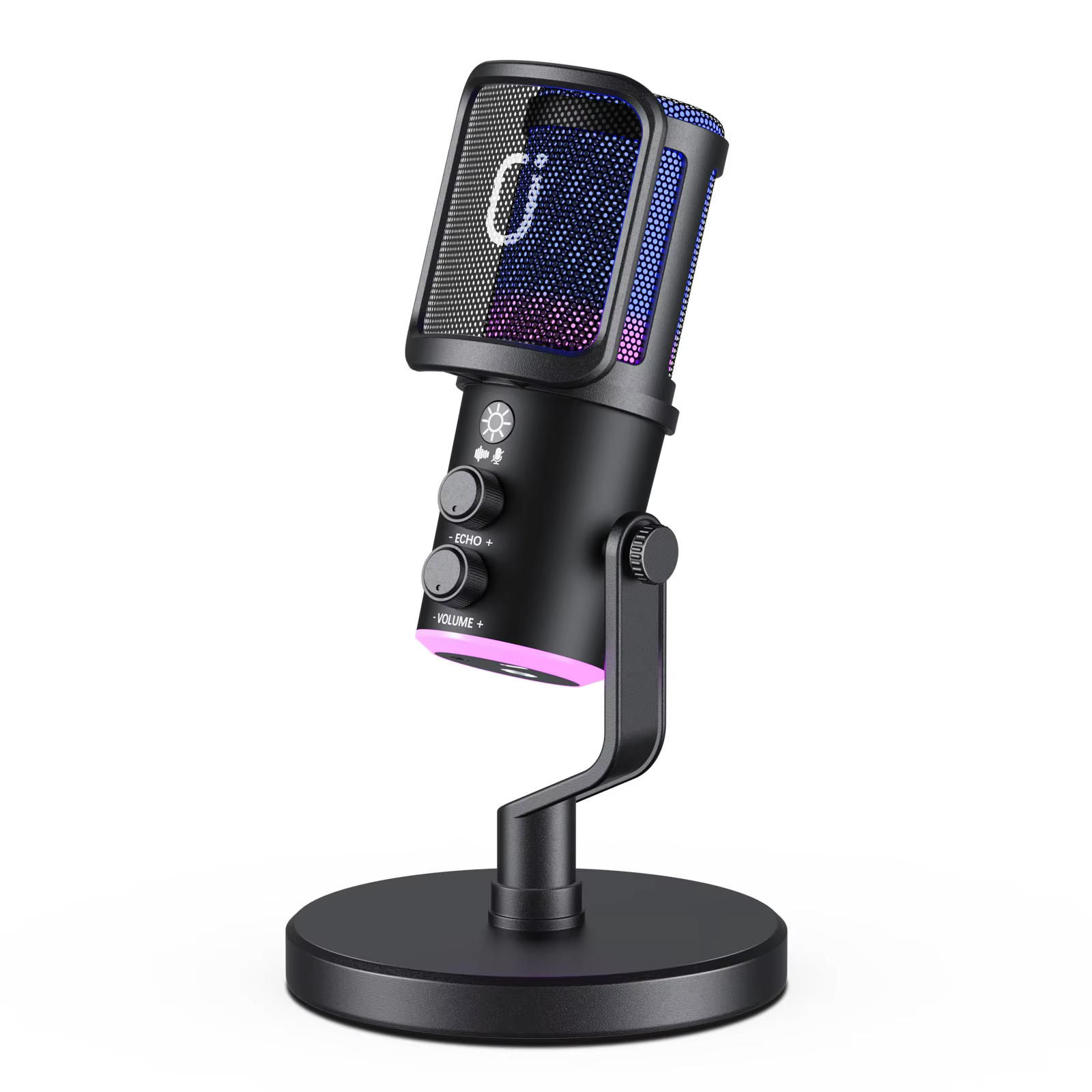 FanFun USB/XLR Dynamic Microphone with RGB, Mute & Headphones