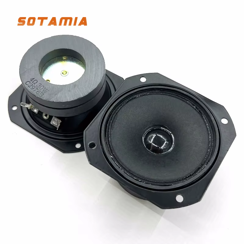 SOTAMIA 3-Inch 4 Ohm 30W Dual Magnetic Tweeter Pair