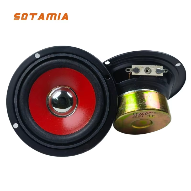 SOTAMIA 3 Inch 15W Full Range 4 Ohm Mini Speakers 2-Pack