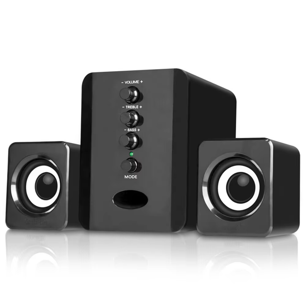 Stereo Computer Speakers with Bass Subwoofer Wired USB 3.5mm