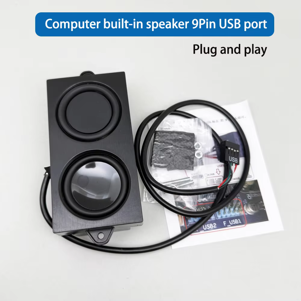 ETAxopowo 9Pin USB PC Speaker 5W Plug and Play